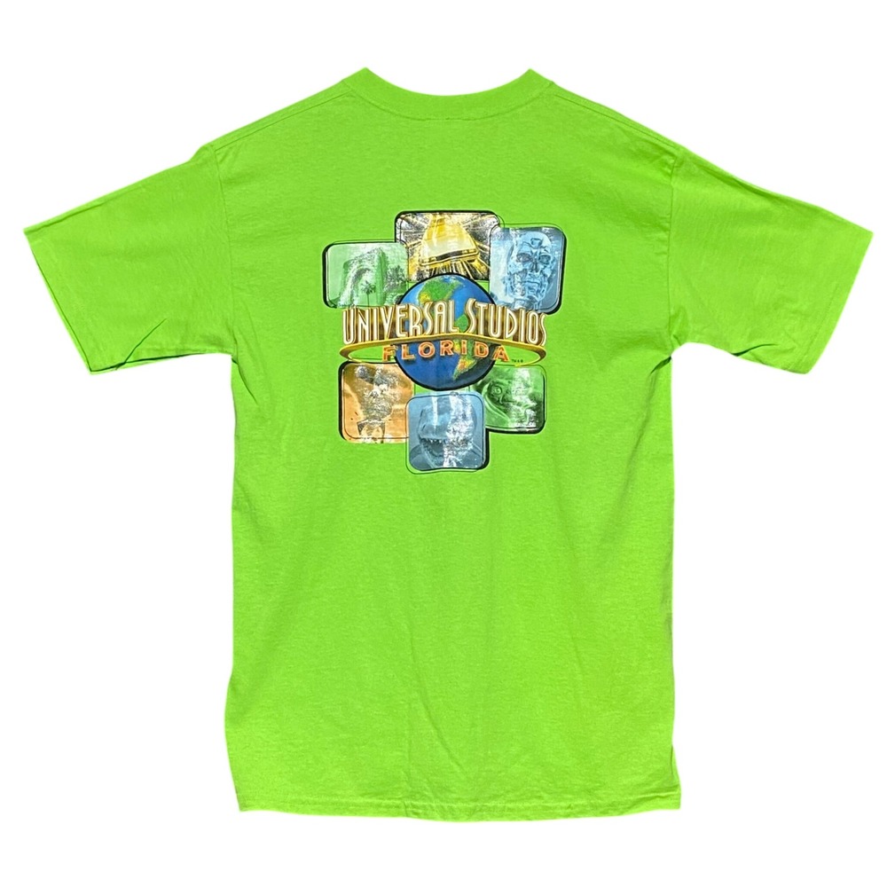 Universal‎ Studios Florida Lime Green T-Shirt Mens Medium Terminator ET Graphic